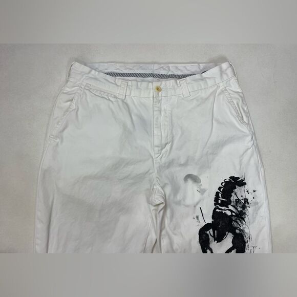 Polo Ralph Lauren Lobster Art Print Chino Pants Men 34 x 32 White - Picture 3 of 8
